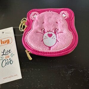Lug x Care Bears coin pouch.  BRAND new with tags. Pink.